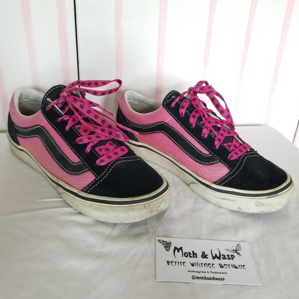 SOLD🌈Vans Old Skool Low-Tops Pink/Black Sneakers